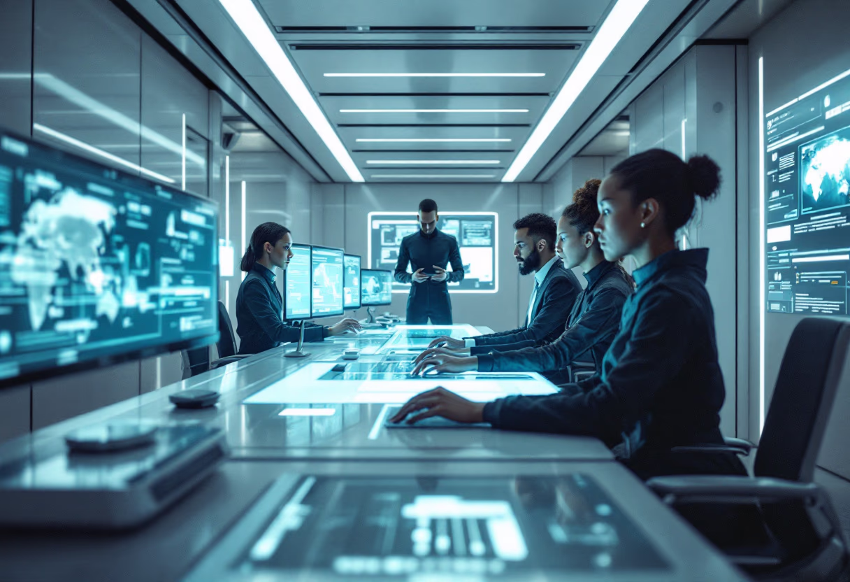 image of an office collaboration scene (for a mobility and transportation)