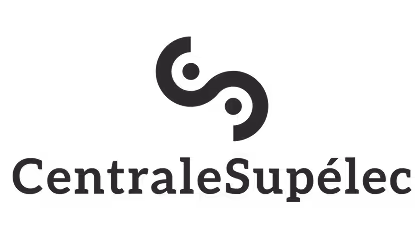 Logo of CentraleSupélec featuring a stylized yin-yang inspired icon above the text CentraleSupélec.