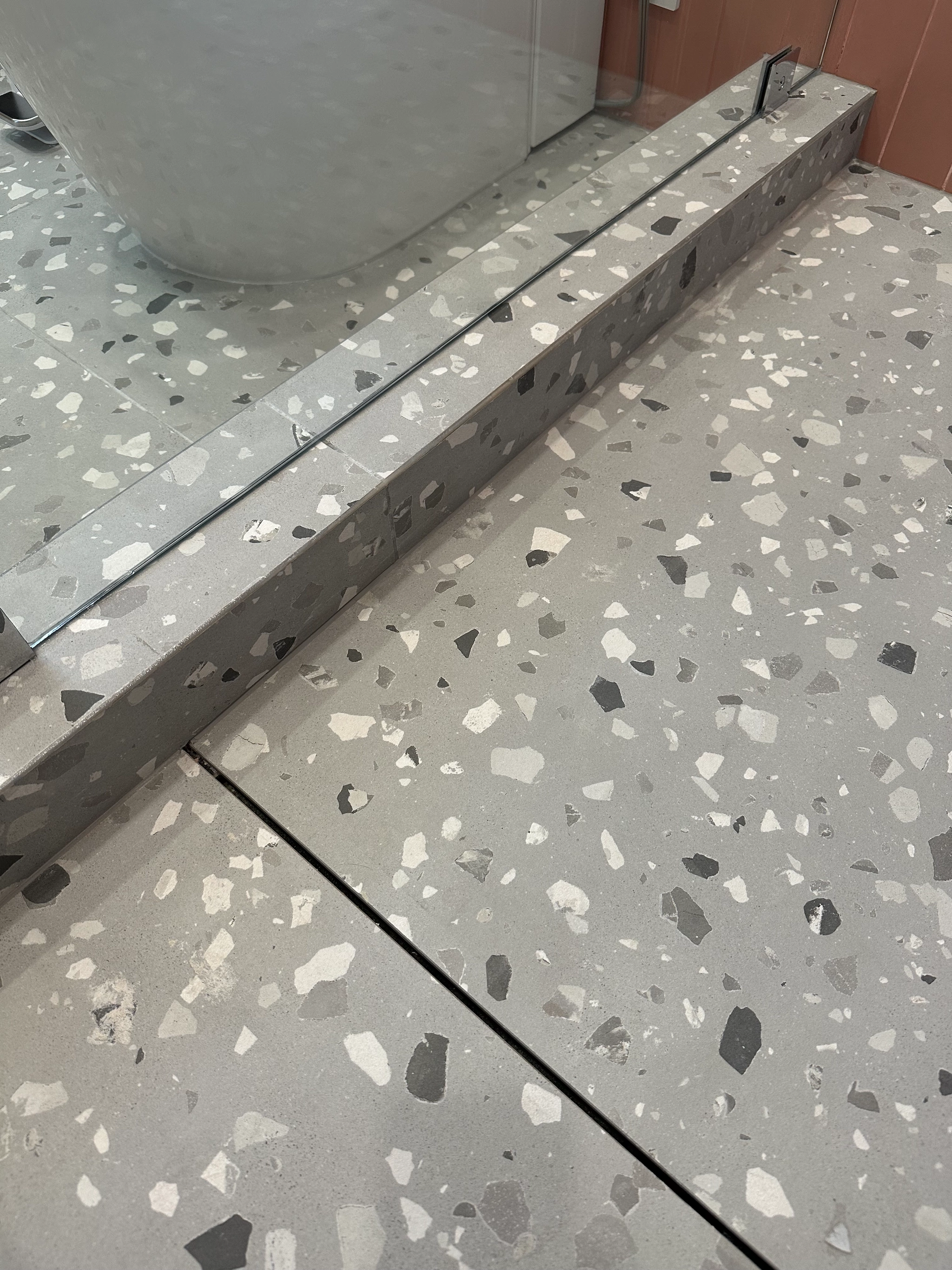 Subway floor tile wall installation with precise alignment in Miami florida home