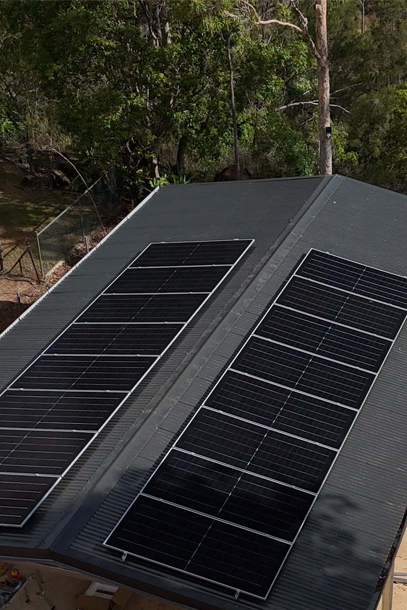 residential shed with solar panels