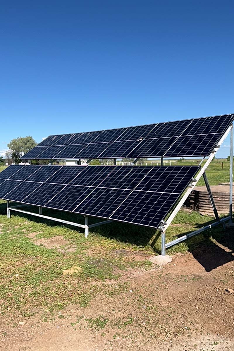 solar panels on the ground