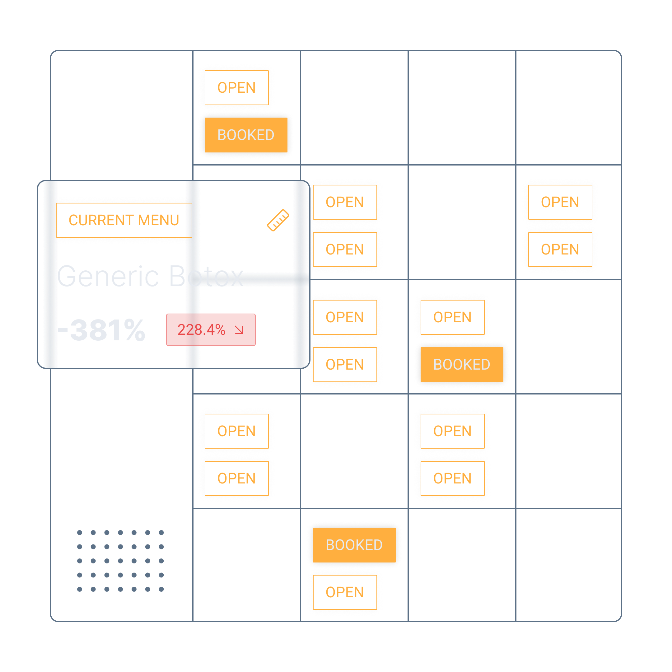 Product mockup: calendar screen