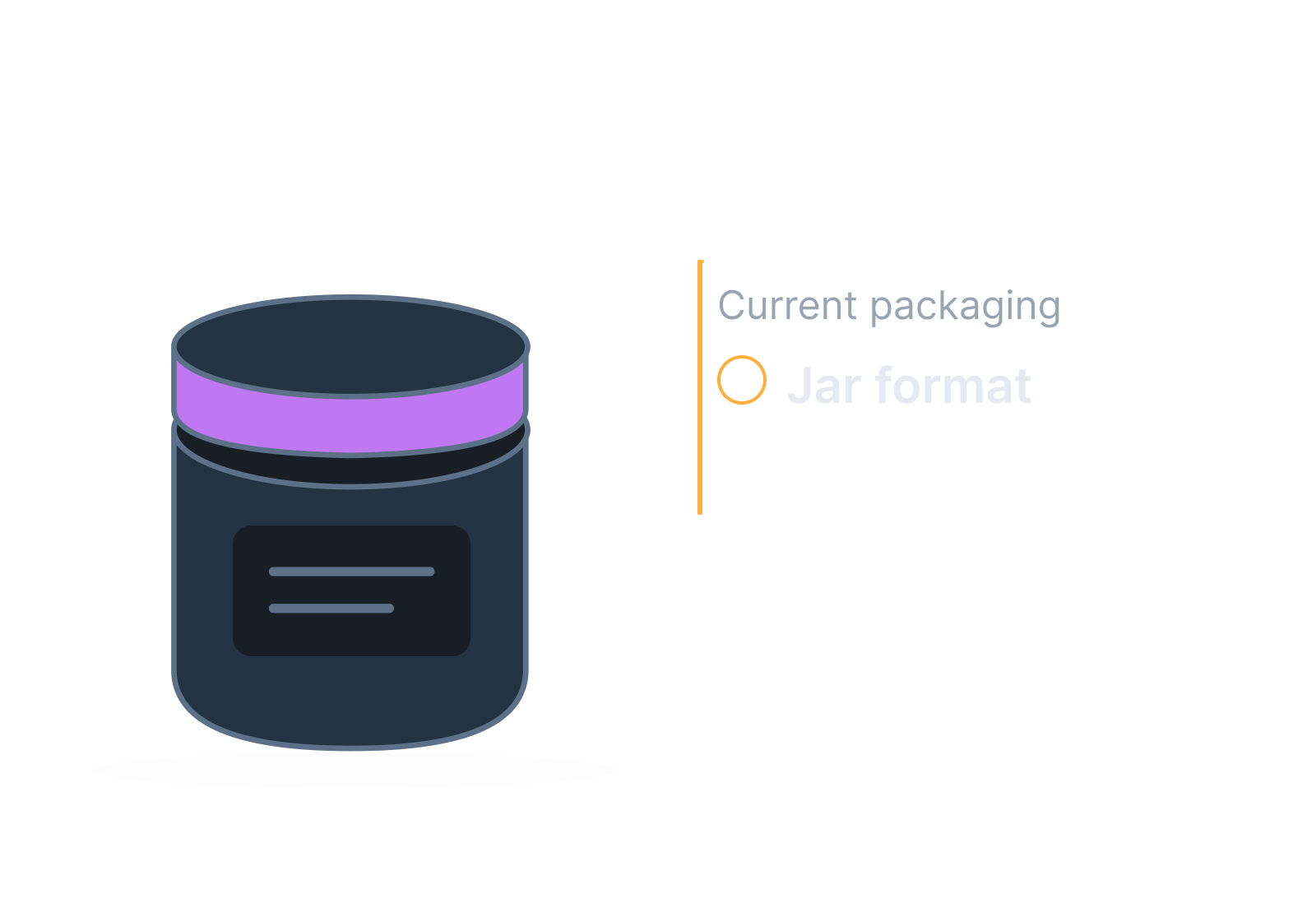 Illustrative skincare jar and an airless-pump concept showing jar format.