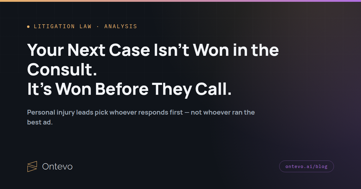 Your Next Case Isn't Won in the Consult. It's Won Before They Call.