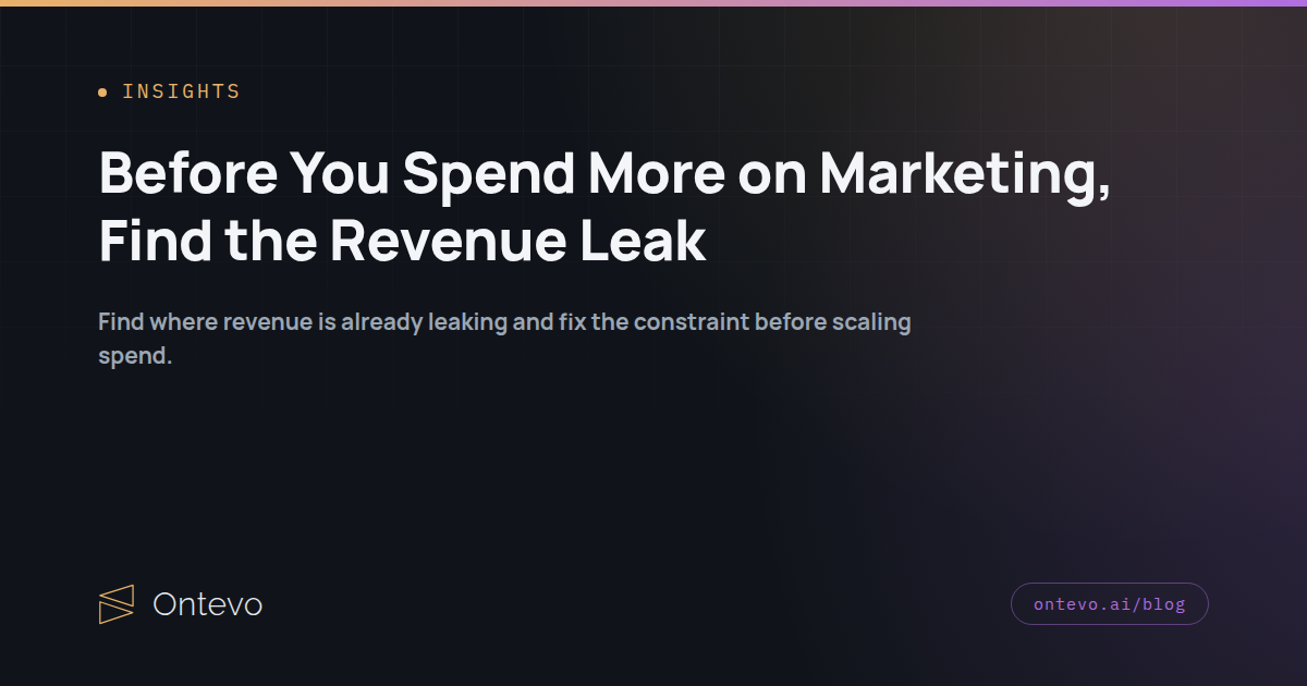 Before You Spend More on Marketing, Find the Revenue Leak