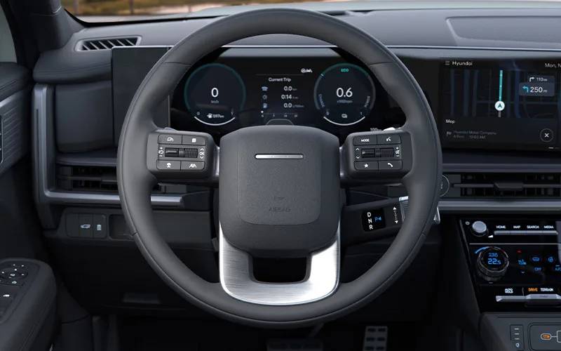 Volante multifuncional en cuero de la Hyundai Santa Fe