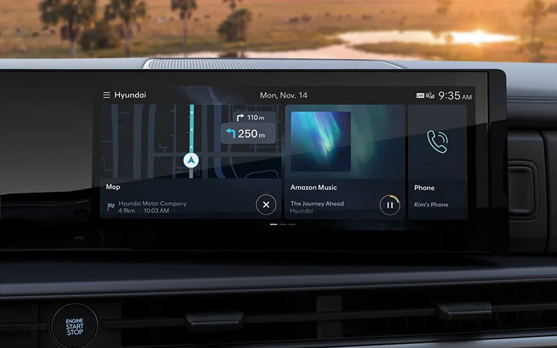 Pantalla de 12,3 pulgadas del tablero de la Hyundai Santa Fe