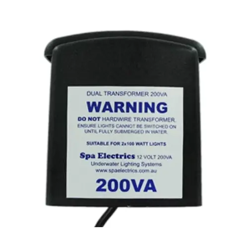 Spa Electrics Dual Halogen Light Transformer 12 Volt 200 Amp