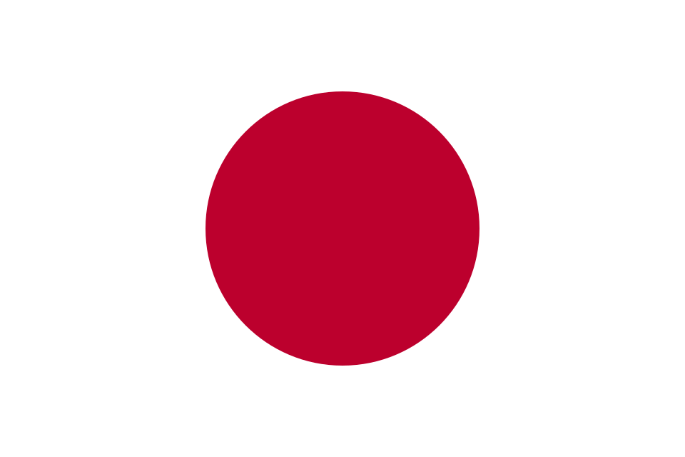 White flag with a centered red circle representing the national flag of Japan.