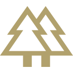 Icon of two trees that represents landscape design as a service provided.