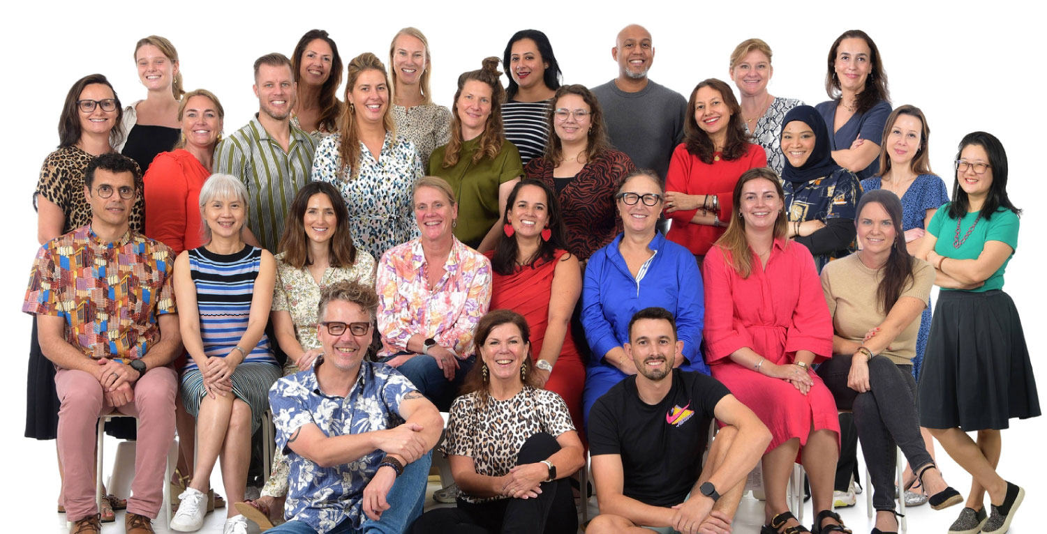 international primary school kids playing