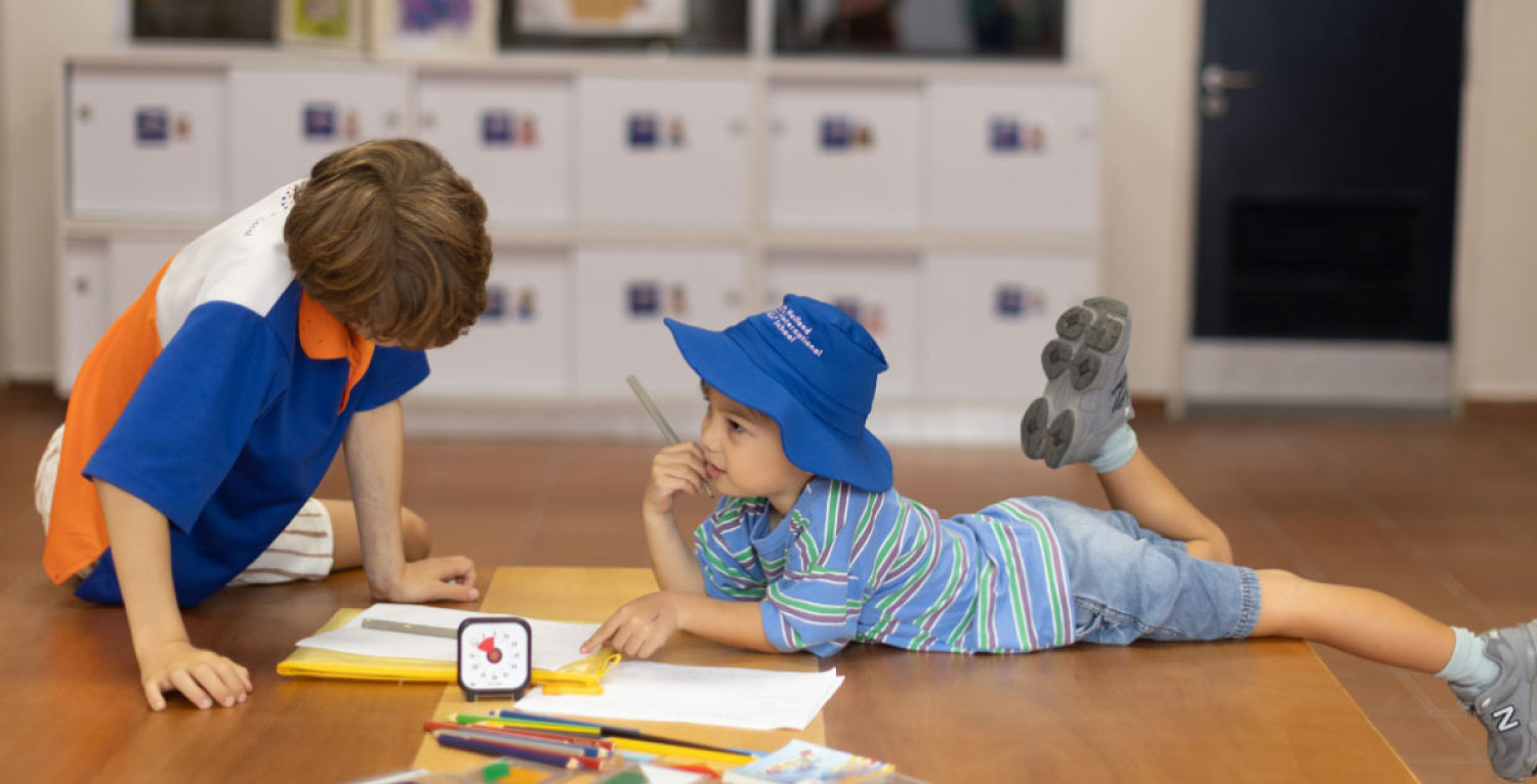 primary school students tudying