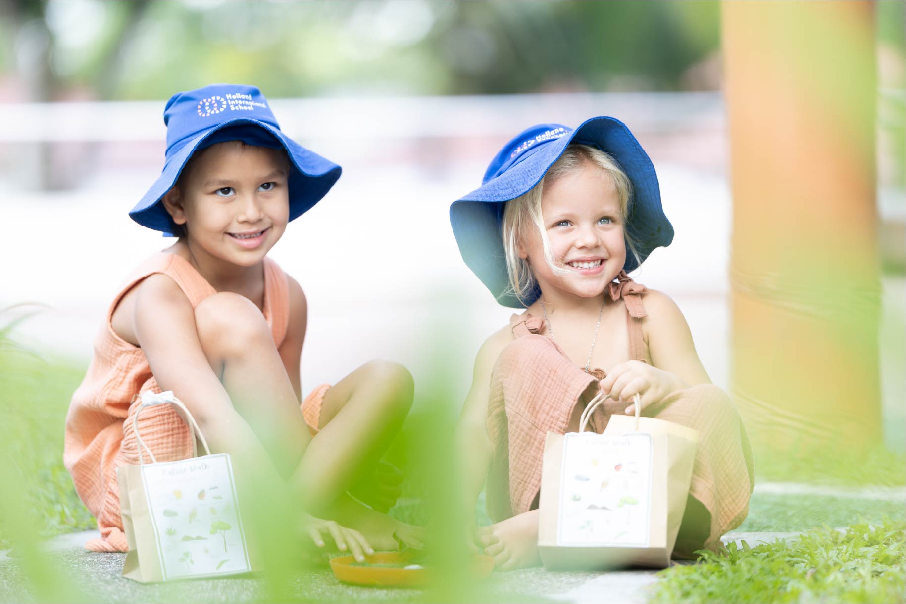 international primary school kids playing