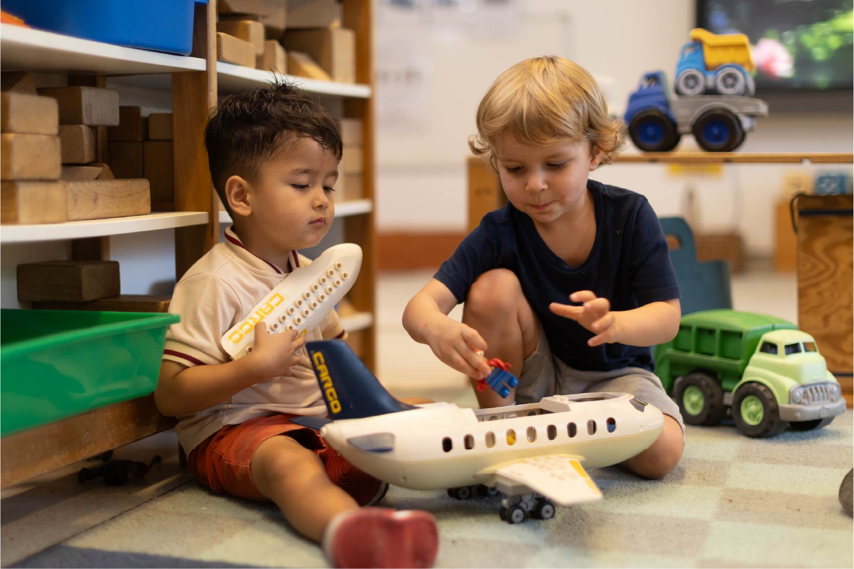 international primary school kids playing