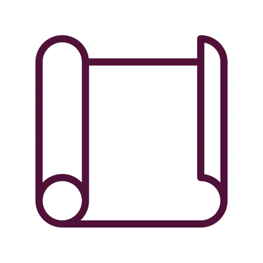 Ikona skúrtenej podložky na jogu.