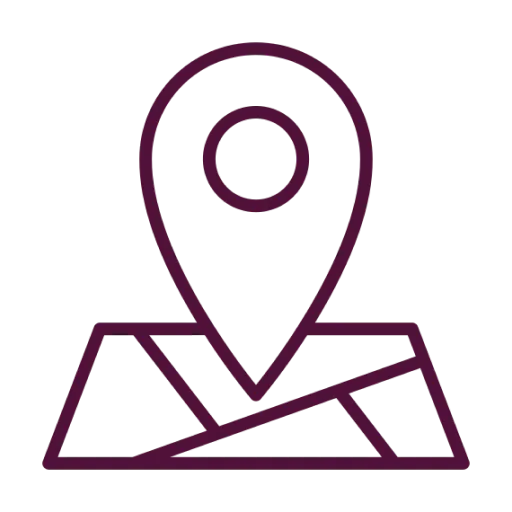 Ikona mapovej značky umiestnenej na mape.