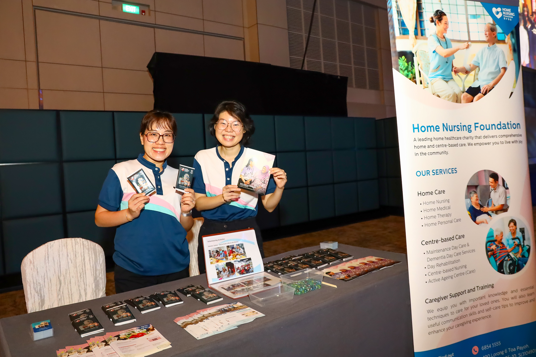 Home Nursing Foundation volunteers at their booth