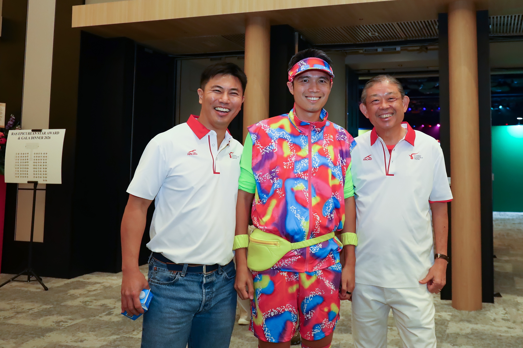 RAS committee members with a guest in full costume