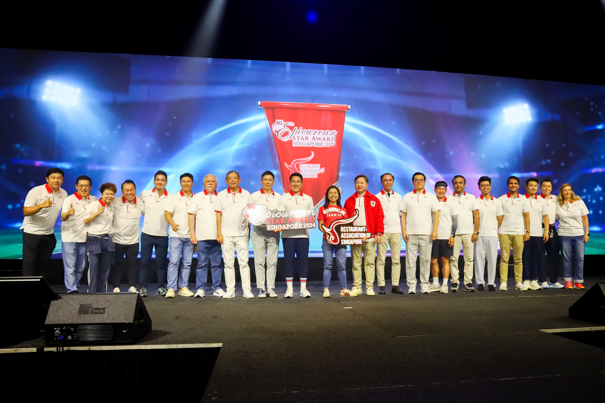 The RAS committee and guests on stage for the opening