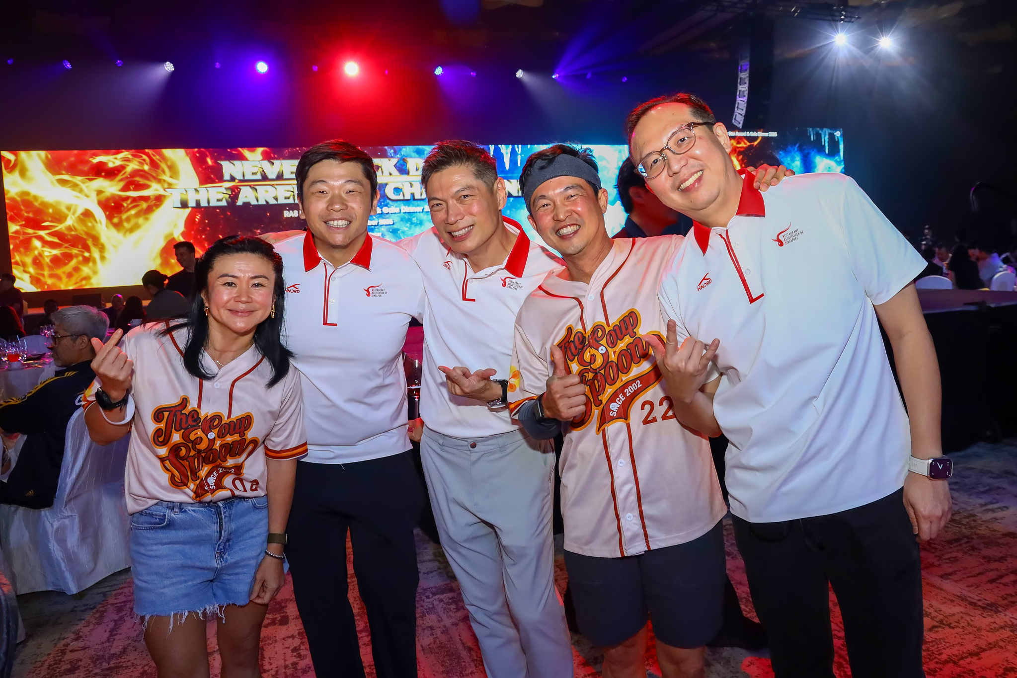 Committee members and winners celebrate together