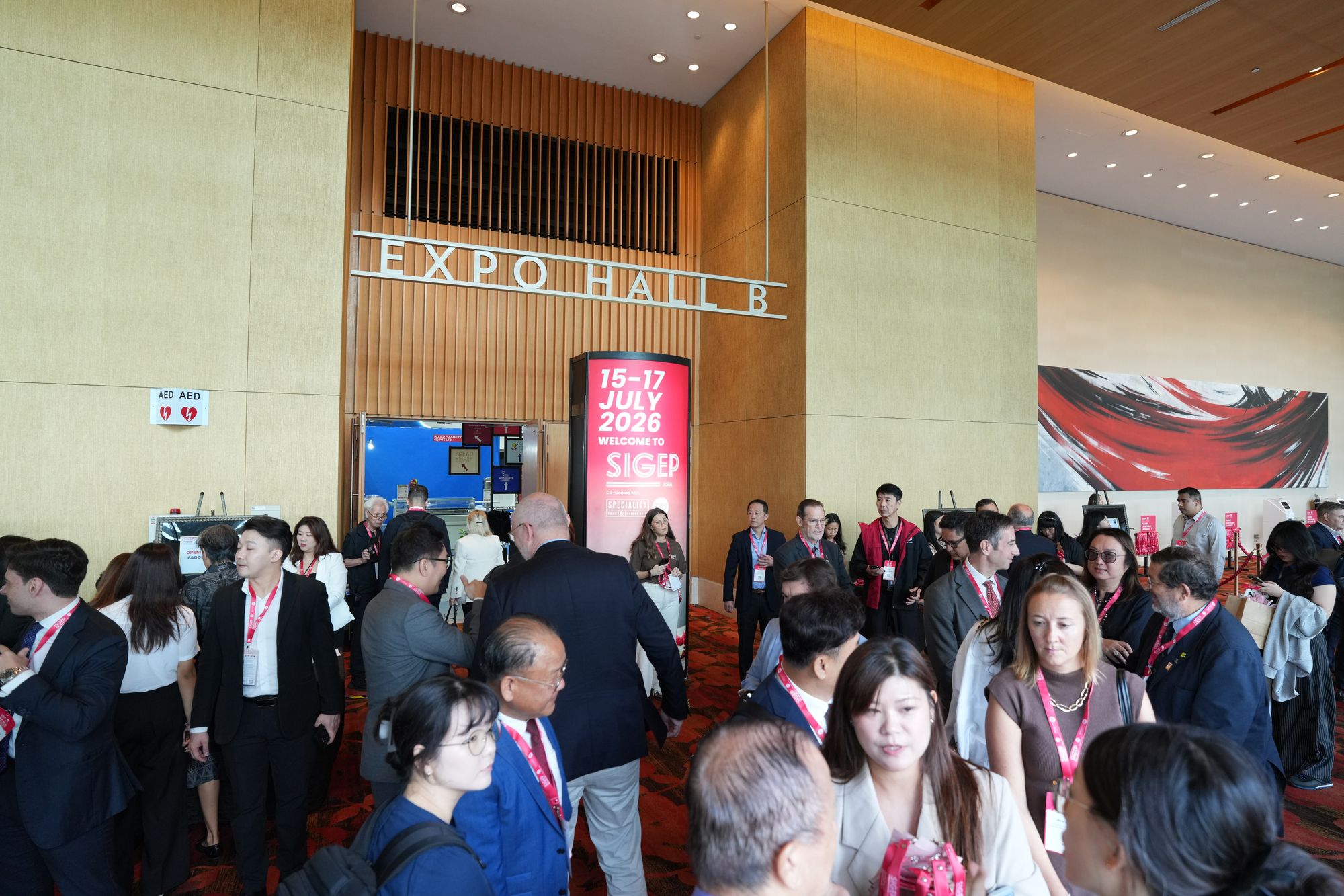 Trade visitors arriving at the Sands Expo halls for Restaurant Asia 2026