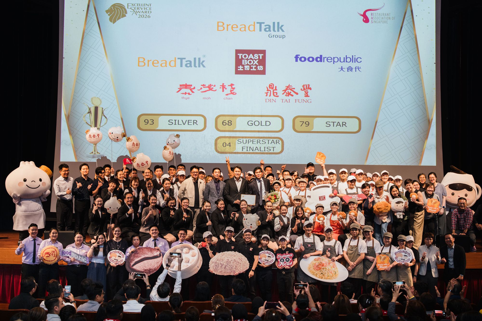 The BreadTalk Group celebrates on stage