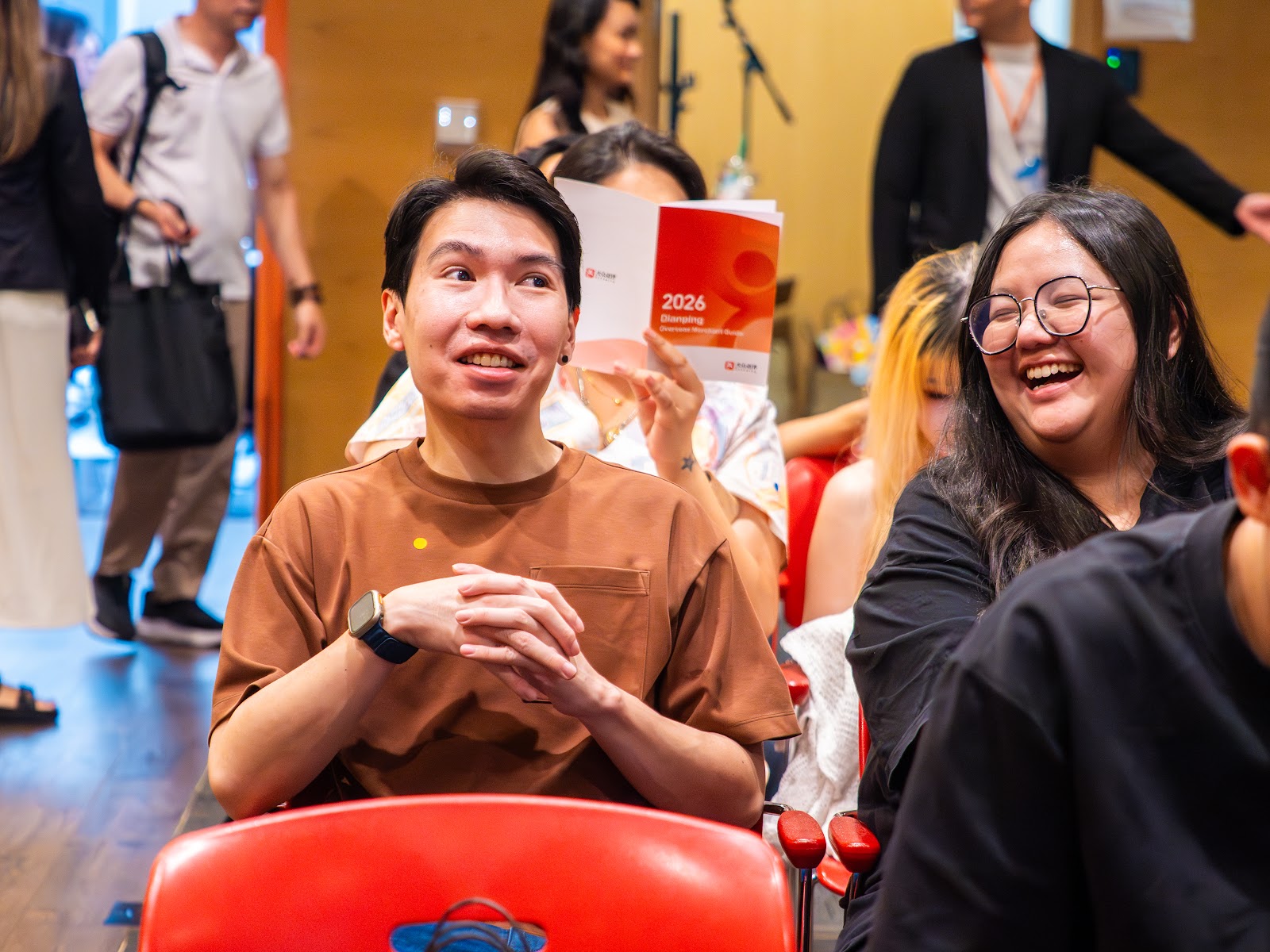 Attendees sharing a laugh during the masterclass