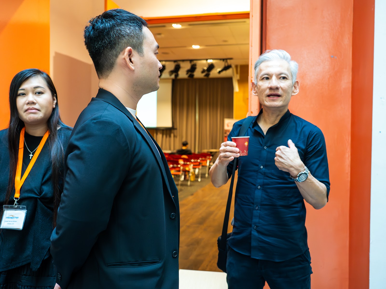 Attendees networking after the masterclass