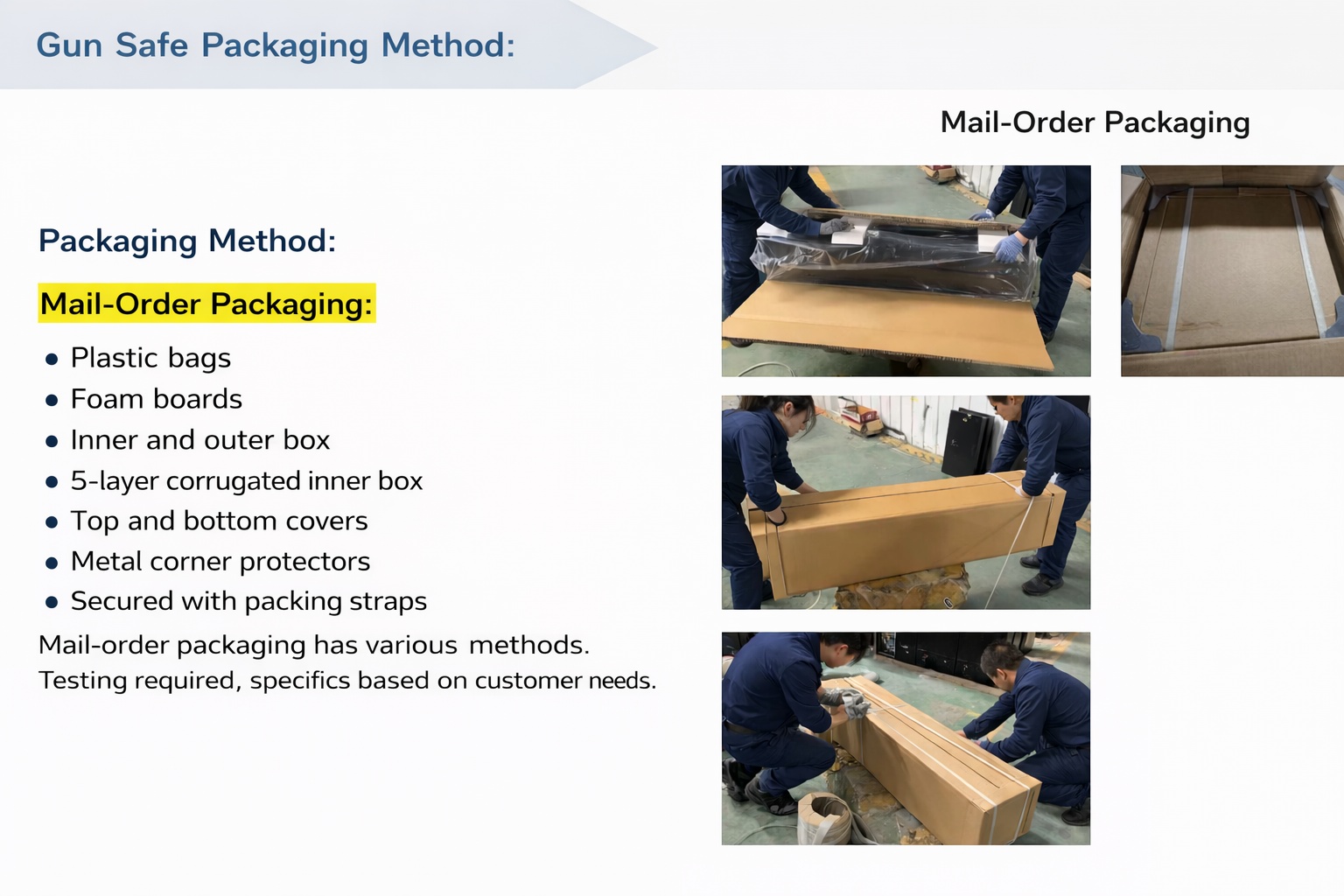 Packaging design considerations affecting logistics efficiency and delivery reliability for metal storage products