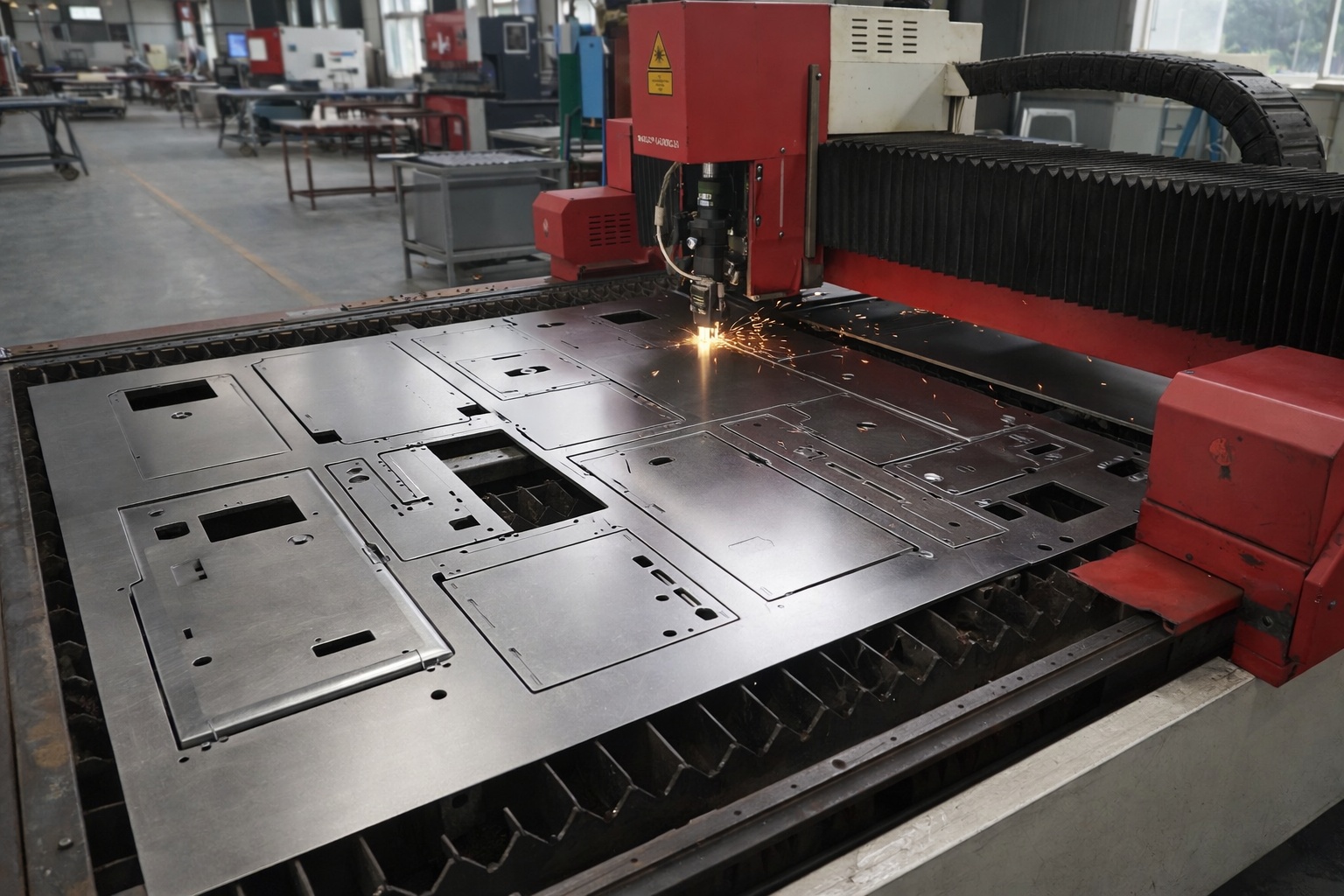 Small-batch metal furniture sampling area for prototype and trial orders