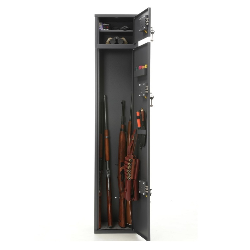 Knock-down metal gun safe designed for secure storage and efficient shipping
