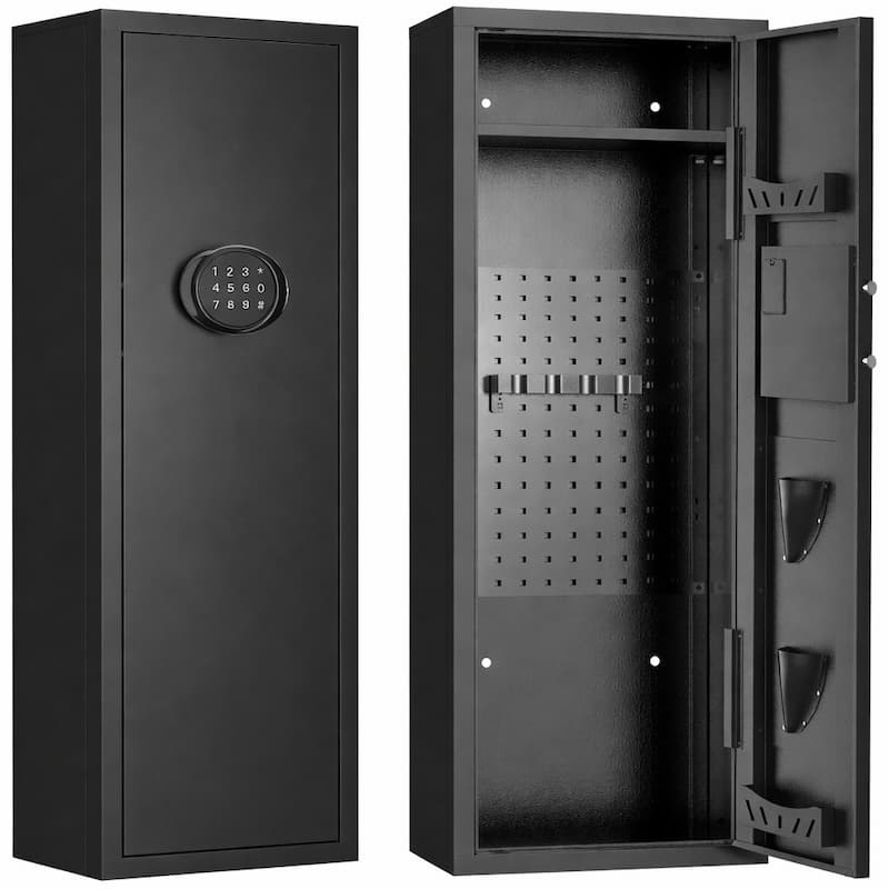 Knock-down metal gun safes optimized for compliant storage and cross-border shipping