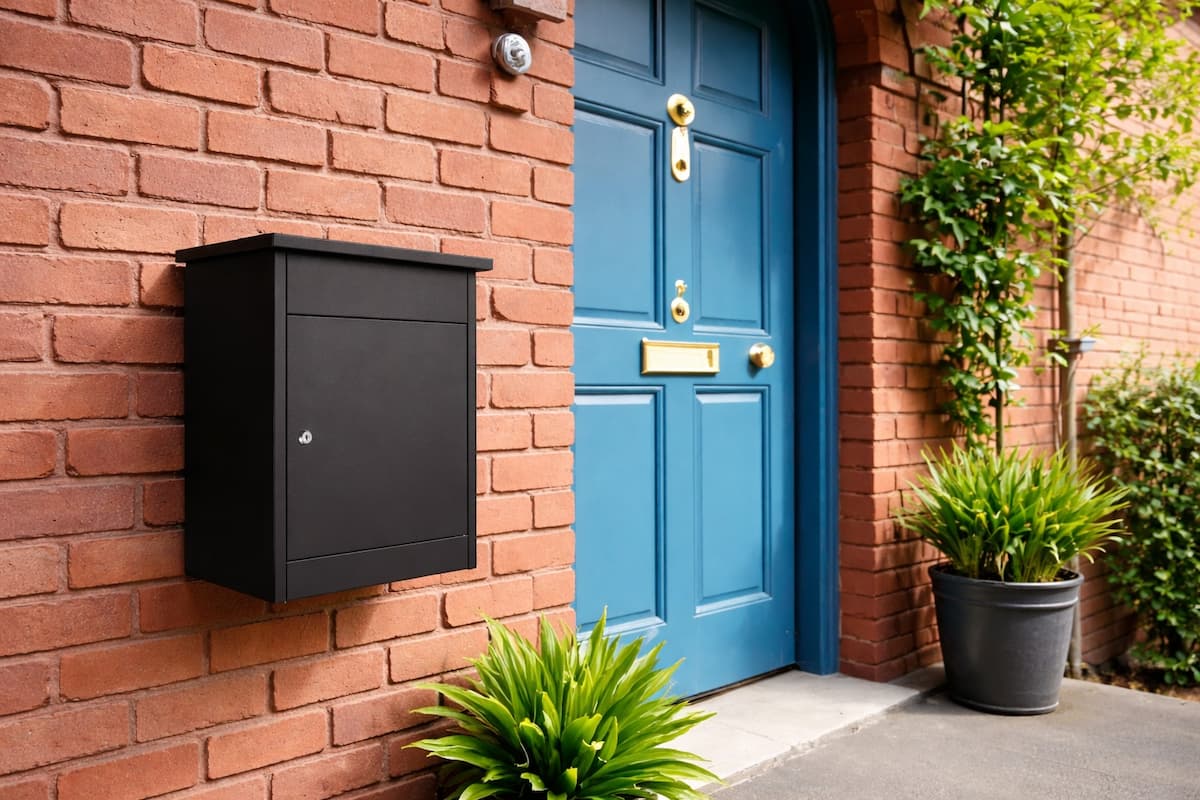 Compact metal parcel box designed for rental and urban housing with limited entry space