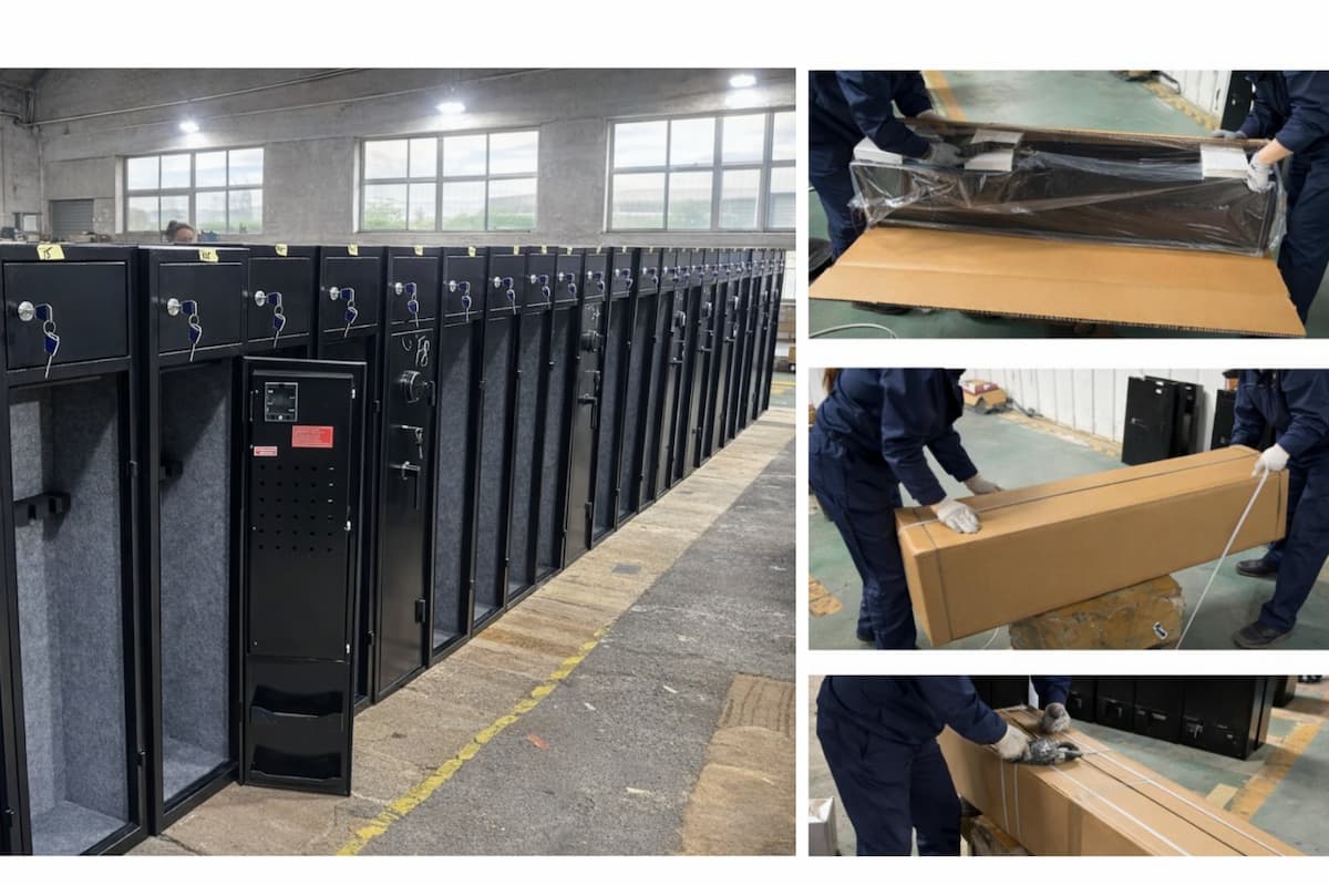 Fully assembled packaging option for metal cabinets based on specific market and delivery requirements