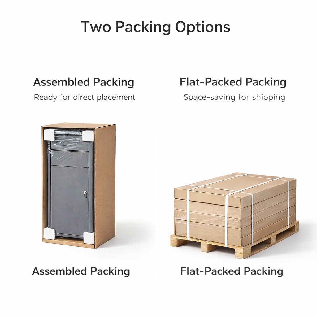 export packaging and assembly optimization for OEM metal cabinets