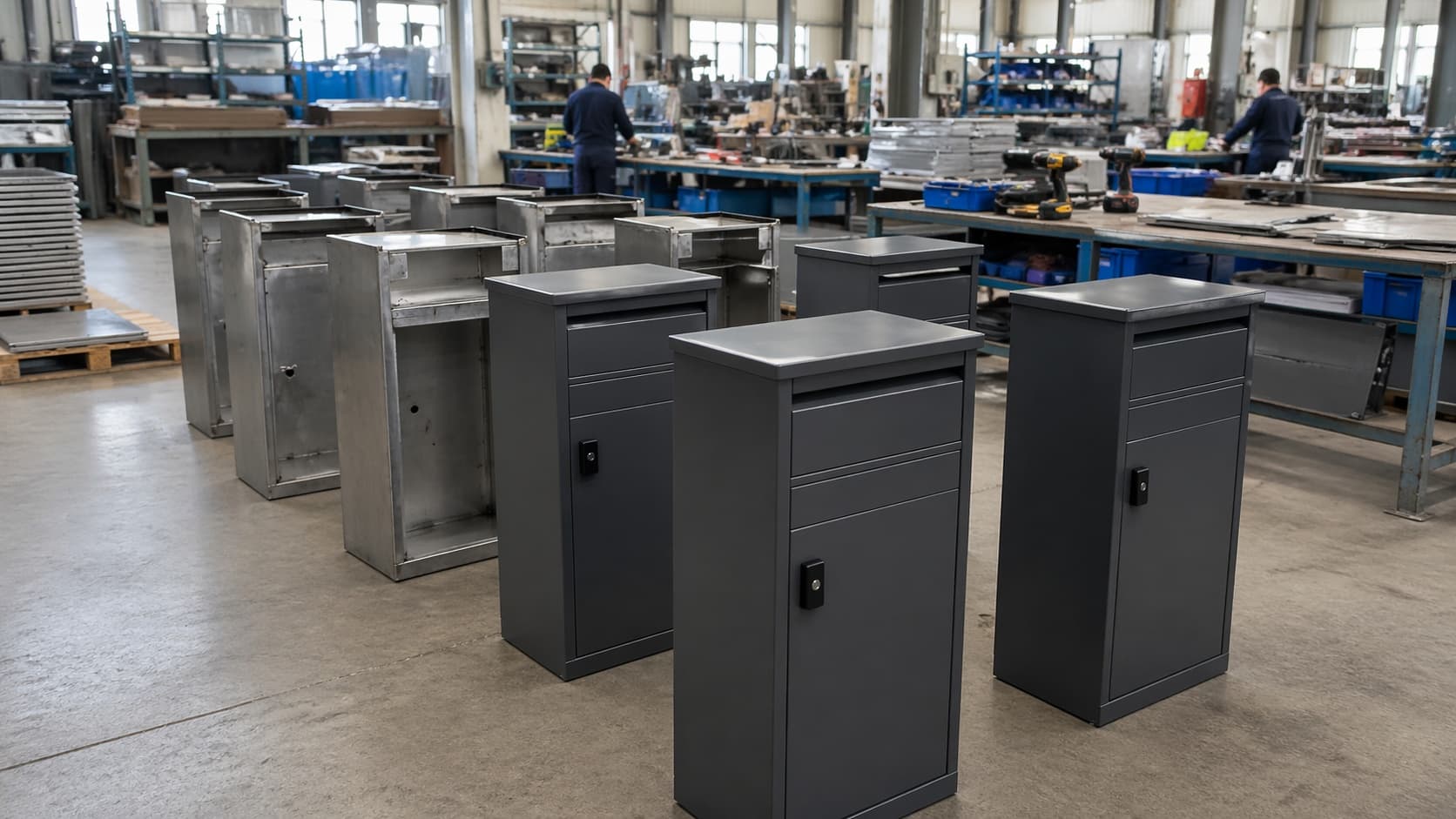 Parcel delivery box factory workshop for OEM and bulk production