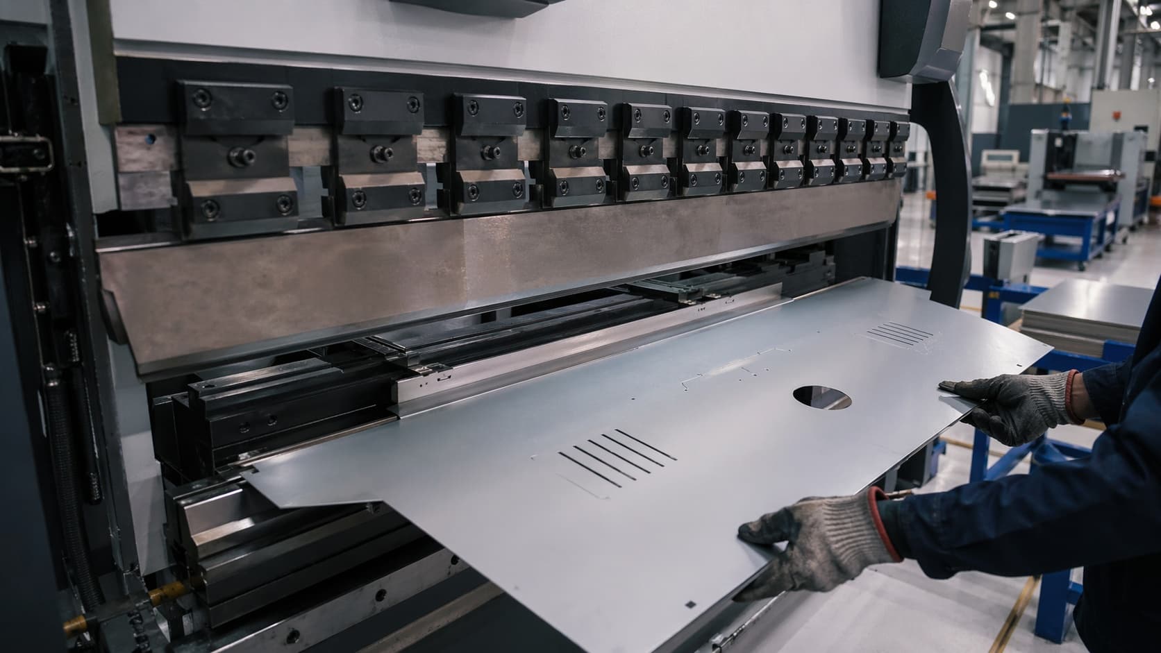 Sheet metal bending process for parcel delivery box structure
