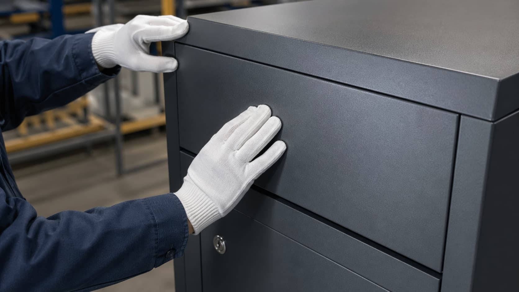 Surface finish inspection for steel parcel delivery boxes