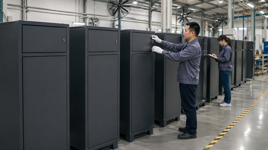 Final assembly process for parcel delivery box production