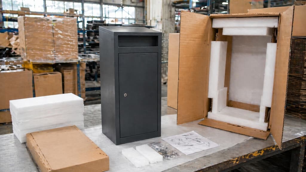Real sample packing and pilot shipment preparation for household parcel delivery box projects