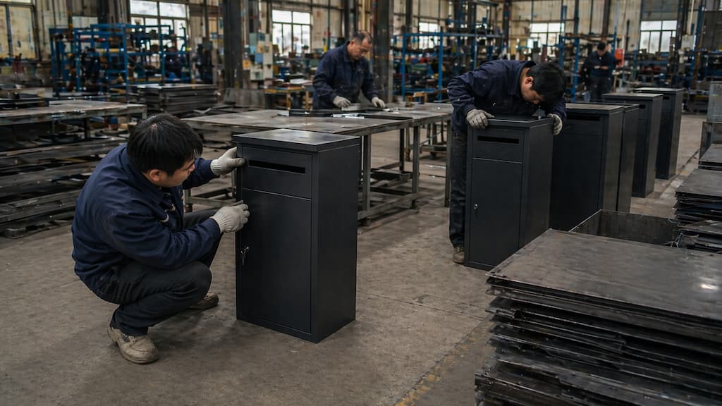 Real in-process quality review during household parcel delivery box manufacturing