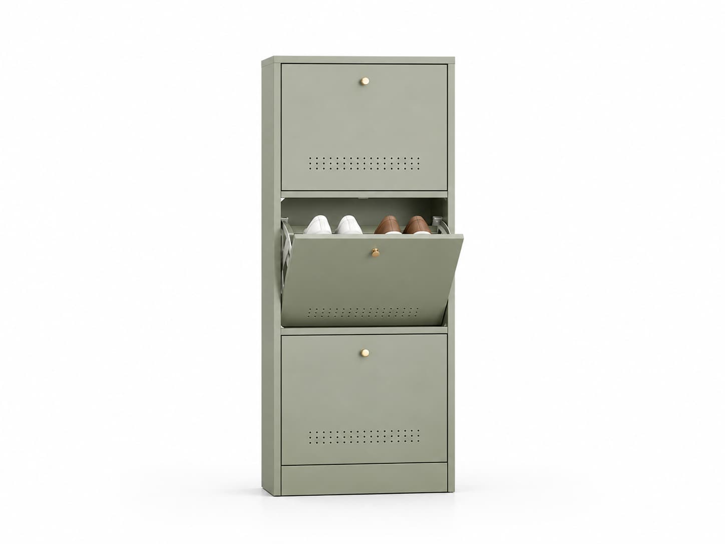 slim depth shoe cabinet for narrow entry spaces