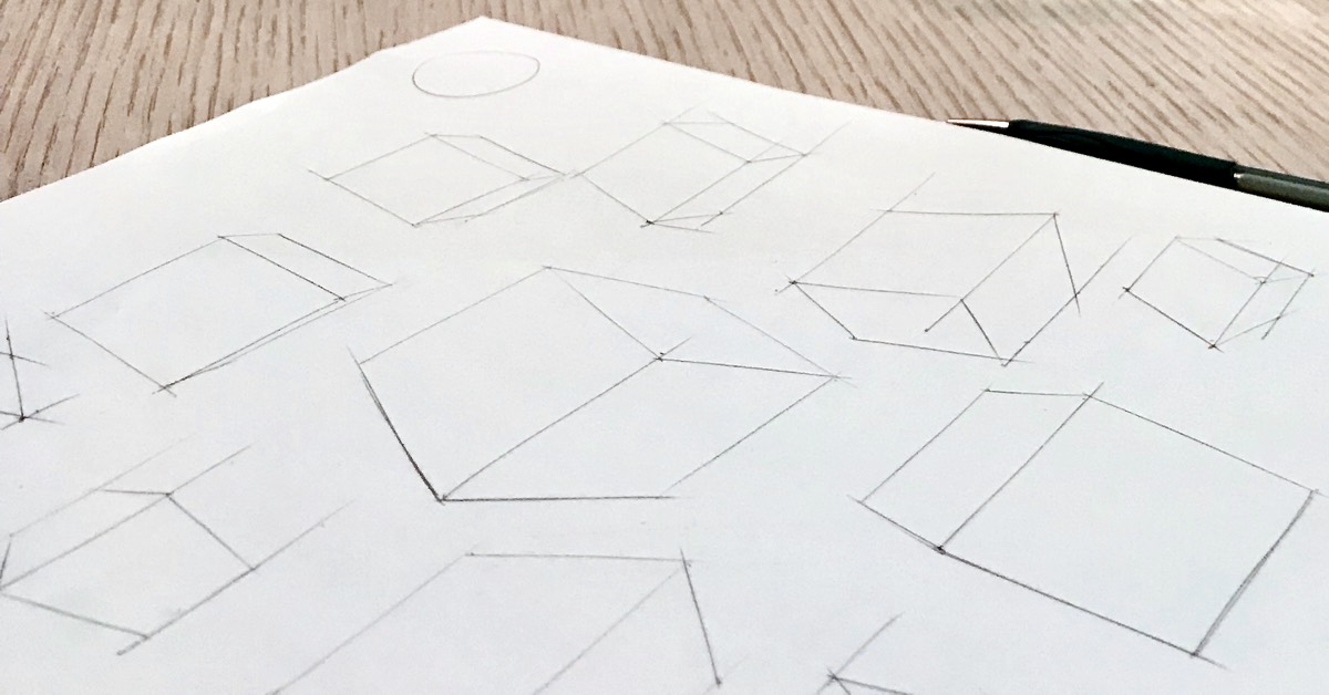 Boxes in perspective excersize