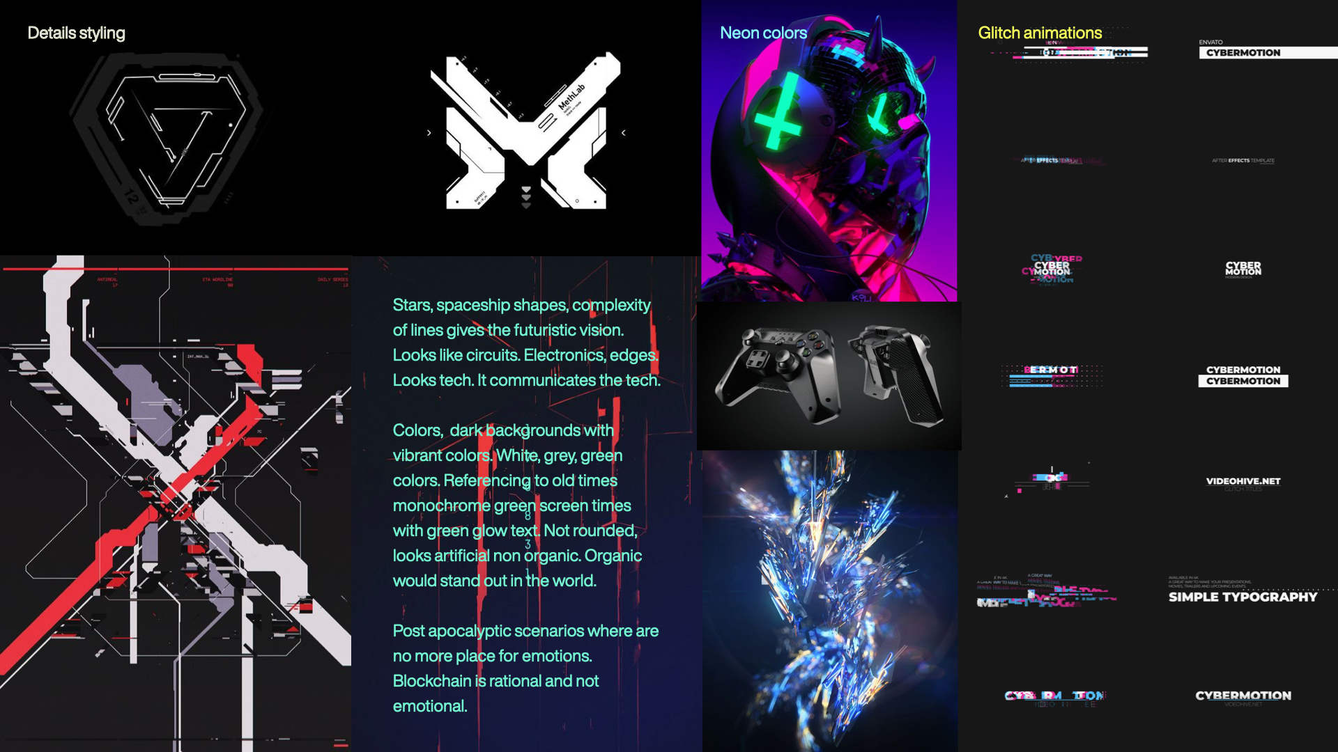 Reference graphics for "Neo Stream" design 