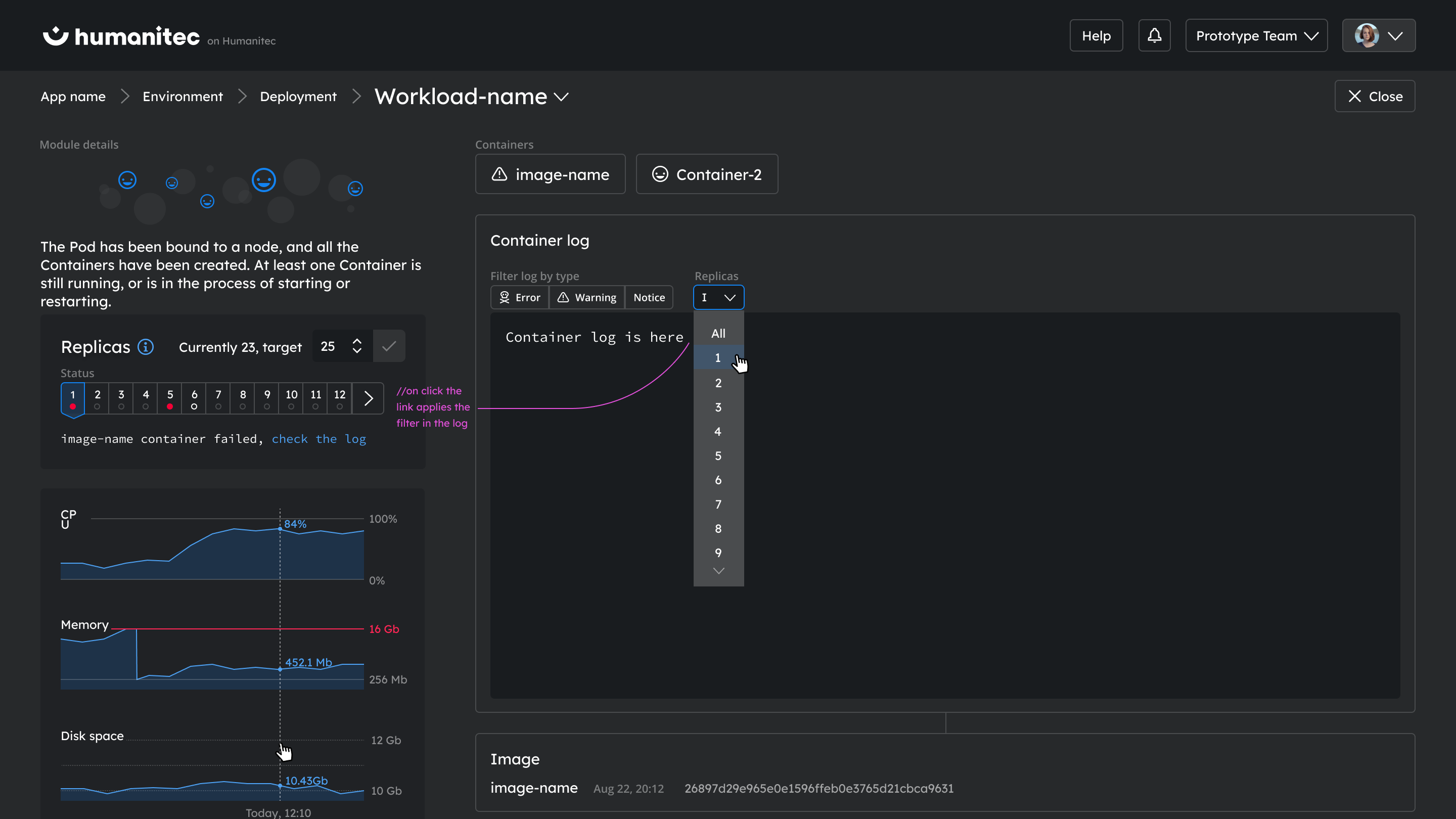 Workload replicas preliminary concept
