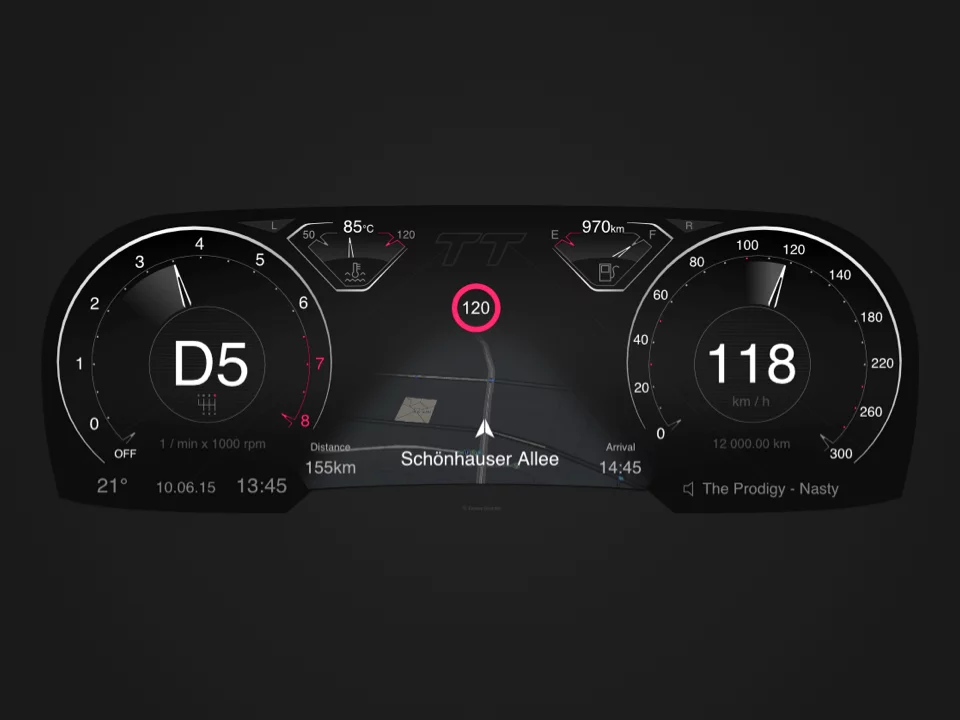 Audi TT gauges concept