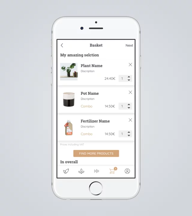 Botanicly conversational interface