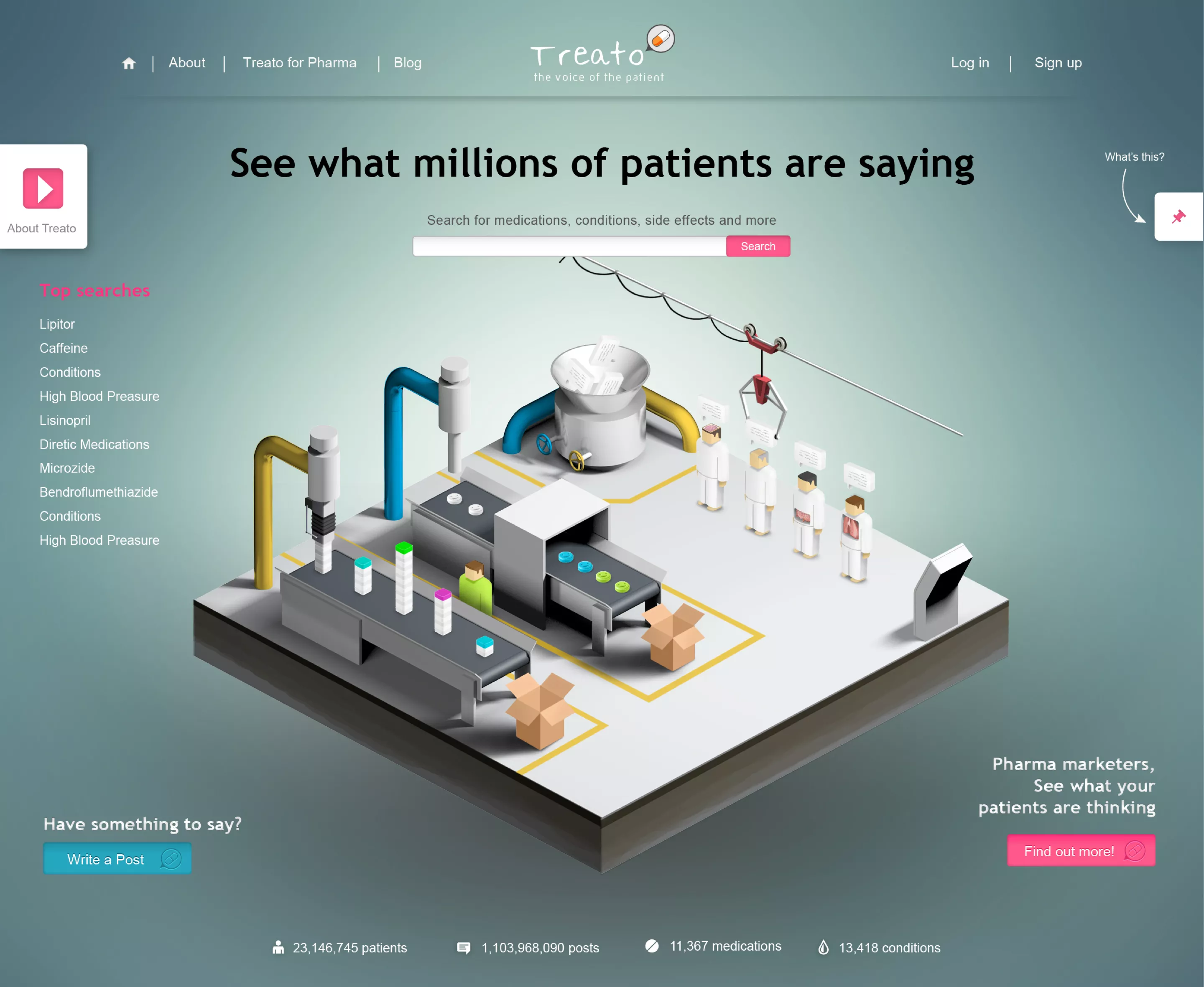 Treato home page concept