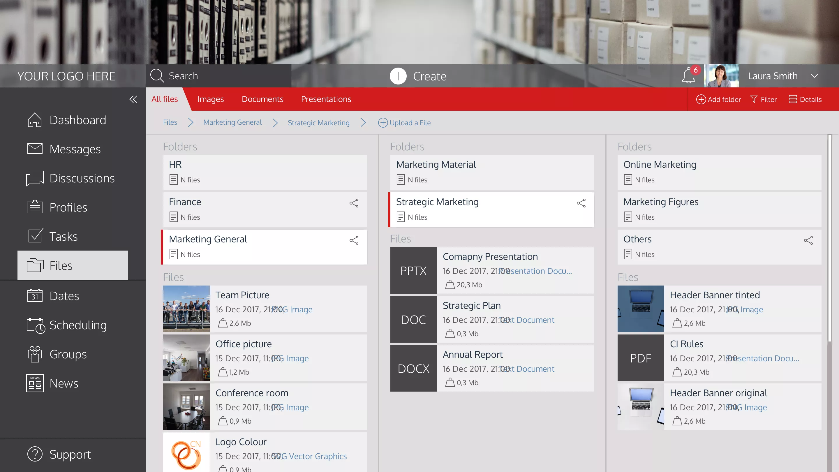 Interface design for a generic data sharing organization