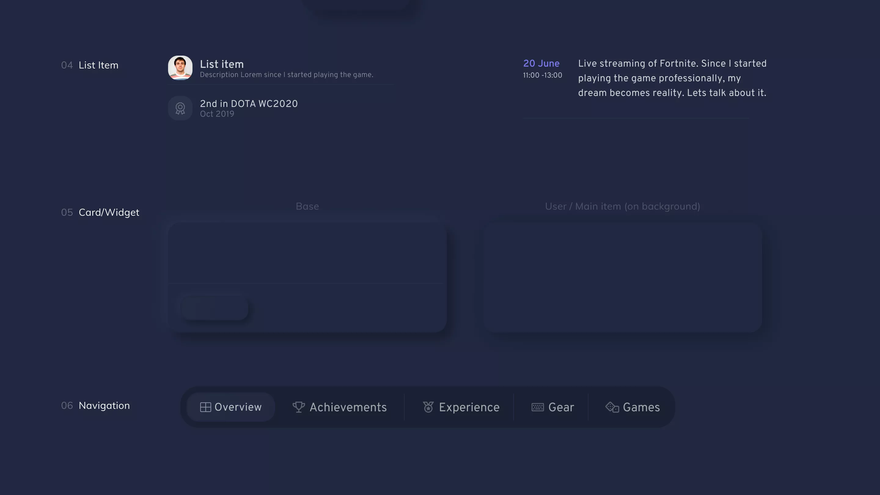 Daniel Swakman's design system for Gamer One